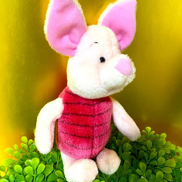 DISNEY WINNIE THE POOH PIGLET BEANY PLUSH POOH 100 ACRE COLLECTION GUND 9.5” - Picture 2 of 12